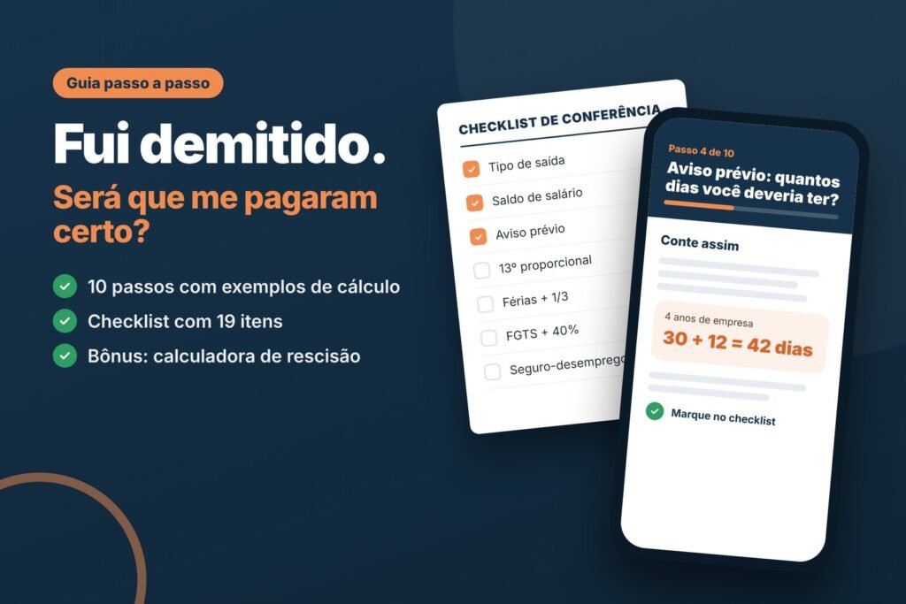Guia Fui demitido. Será que me pagaram certo?: passo a passo no celular e checklist de conferência
